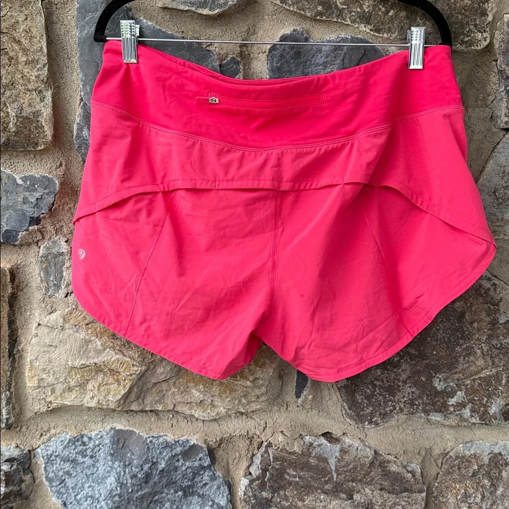 Lululemon Speed Up Shorts Pink Size 12 Tall Athletic Running Lined Lightweight